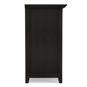 English Elm Amherst Wide Low Profile Solid Wood Bookcase with Tapered Legs for Living Rooms Brown B136P510063