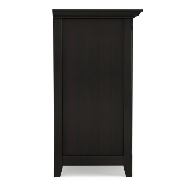 English Elm Amherst Wide Low Profile Solid Wood Bookcase with Tapered Legs for Living Rooms Brown B136P510063
