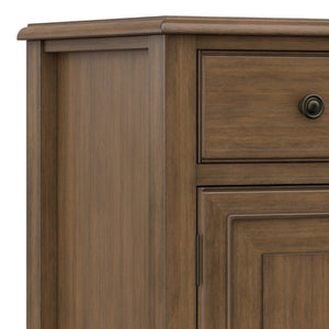 English Elm Connaught Solid Wood Buffet Cabinet Rustic Brown Raised Panel Doors Dining Storage B136P510692