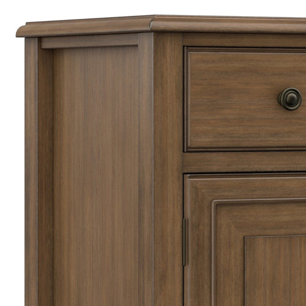 English Elm Connaught Solid Wood Buffet Cabinet Rustic Brown Raised Panel Doors Dining Storage B136P510692