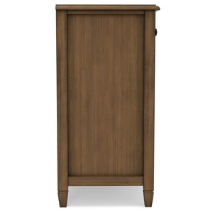 English Elm Connaught Solid Wood Buffet Cabinet Rustic Brown Raised Panel Doors Dining Storage B136P510692