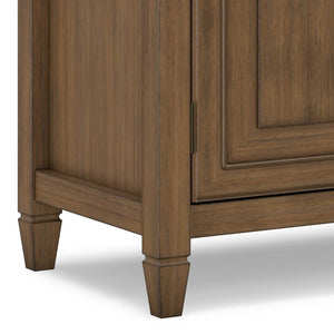 English Elm Connaught Solid Wood Buffet Cabinet Rustic Brown Raised Panel Doors Dining Storage B136P510692