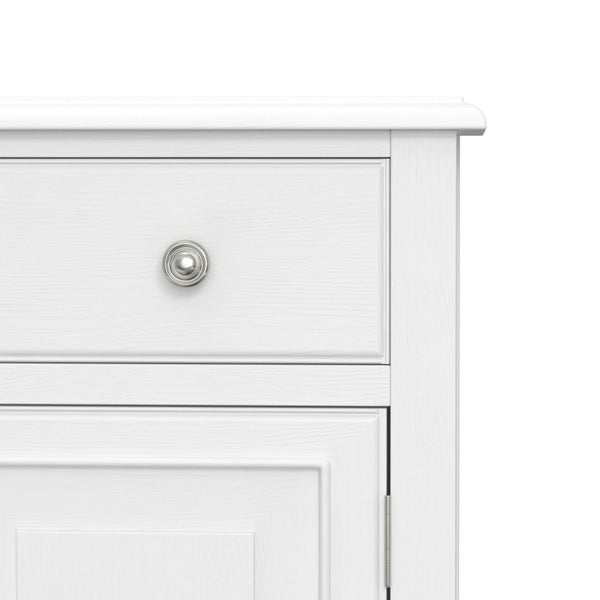 English Elm Connaught Solid Wood Buffet with Bronze Hardware and Raised Panel Doors for Dining White B136P510693