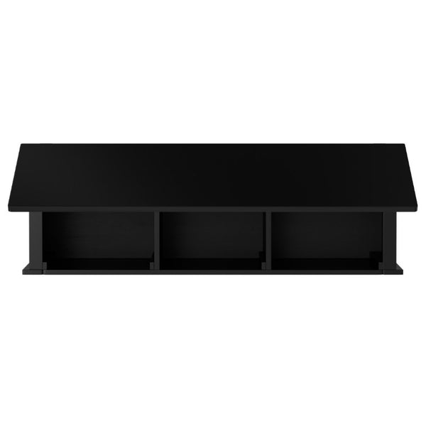 English Elm Brooklyn Paneled Storage Trunk Bench with Lift Top Matte Black Finish Entryway Seating B136P515440