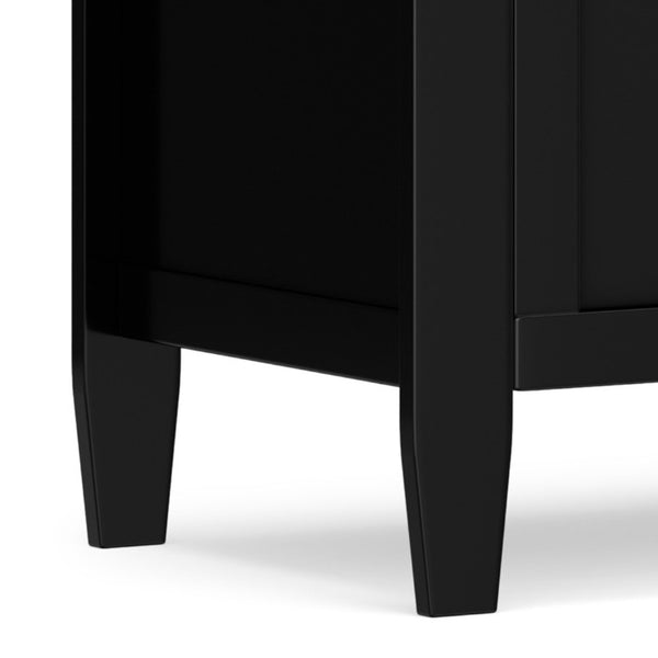 English Elm Brooklyn Paneled Storage Trunk Bench with Lift Top Matte Black Finish Entryway Seating B136P515440