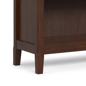 English Elm Amherst Two Shelf Solid Wood Bookcase with Tapered Legs for Living Room Display B136P515441
