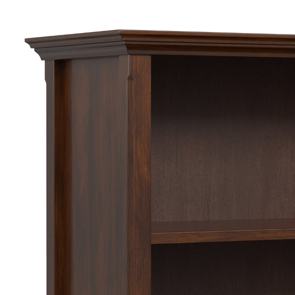 English Elm Amherst Two Shelf Solid Wood Bookcase with Tapered Legs for Living Room Display B136P515441