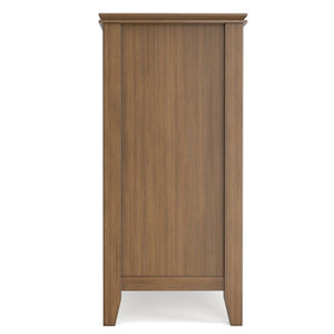 English Elm Artisan Pine Sideboard with Six Drawers and Glass Doors for Dining Room Storage B136P515442