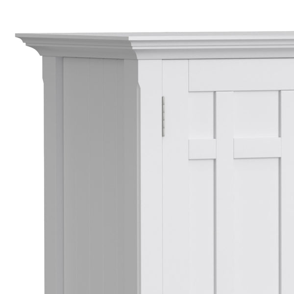 English Elm Bedford Solid Wood Buffet with White Stain Finish and Brushed Nickel Hardware for Dining B136P515443