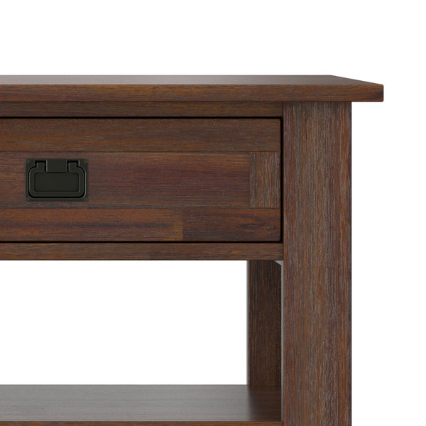 English Elm Monroe Solid Acacia Wood Coffee Table with Storage Drawers for Farmhouse Living Rooms B136P515444