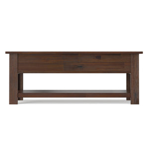 English Elm Monroe Solid Acacia Wood Coffee Table with Storage Drawers for Farmhouse Living Rooms B136P515444