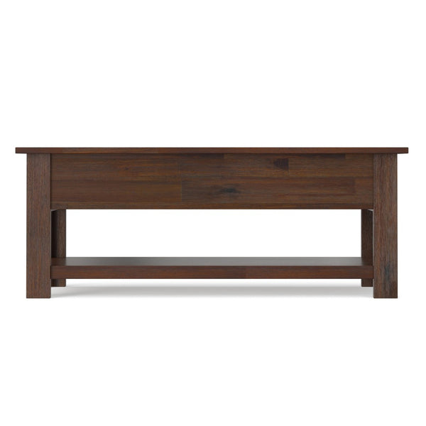 English Elm Monroe Solid Acacia Wood Coffee Table with Storage Drawers for Farmhouse Living Rooms B136P515444