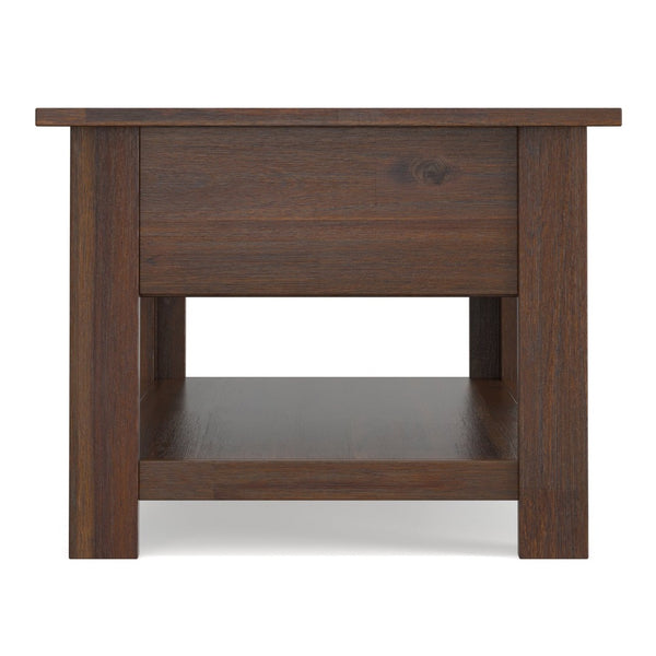 English Elm Monroe Solid Acacia Wood Coffee Table with Storage Drawers for Farmhouse Living Rooms B136P515444