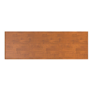 English Elm Draper Solid Wood Console Table Mid-century Entryway Piece with Drawers and Open Shelf B136P515445