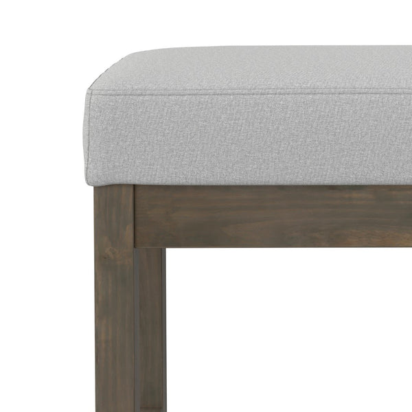 English Elm Milltown Compact Linen Upholstered Ottoman Bench for Bedroom Entryway or Reading Nook B136P515446