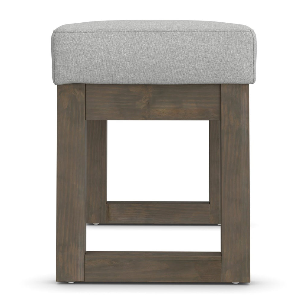English Elm Milltown Compact Linen Upholstered Ottoman Bench for Bedroom Entryway or Reading Nook B136P515446