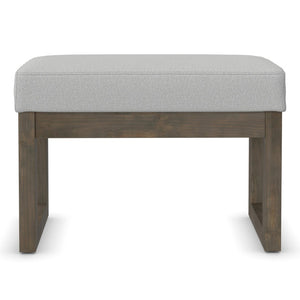 English Elm Milltown Compact Linen Upholstered Ottoman Bench for Bedroom Entryway or Reading Nook B136P515446