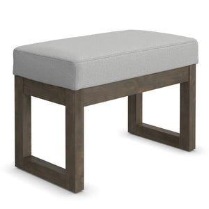 English Elm Milltown Compact Linen Upholstered Ottoman Bench for Bedroom Entryway or Reading Nook B136P515446