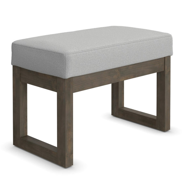 English Elm Milltown Compact Linen Upholstered Ottoman Bench for Bedroom Entryway or Reading Nook B136P515446