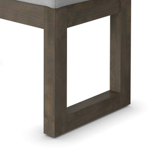 English Elm Milltown Compact Linen Upholstered Ottoman Bench for Bedroom Entryway or Reading Nook B136P515446