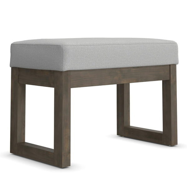 English Elm Milltown Compact Linen Upholstered Ottoman Bench for Bedroom Entryway or Reading Nook B136P515446