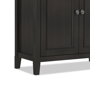 English Elm Amherst Solid Wood Storage Cabinet Hickory Brown Finish Transitional Style Two Doors B136P515447