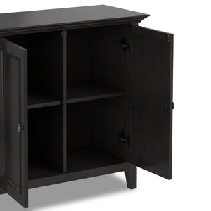 English Elm Amherst Solid Wood Storage Cabinet Hickory Brown Finish Transitional Style Two Doors B136P515447