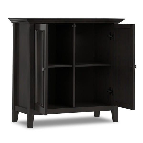 English Elm Amherst Solid Wood Storage Cabinet Hickory Brown Finish Transitional Style Two Doors B136P515447