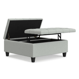 English Elm Harrison Tufted Storage Ottoman Lift Top Coffee Table for Living Room Decor B136P515448