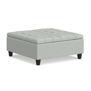 English Elm Harrison Tufted Storage Ottoman Lift Top Coffee Table for Living Room Decor B136P515448