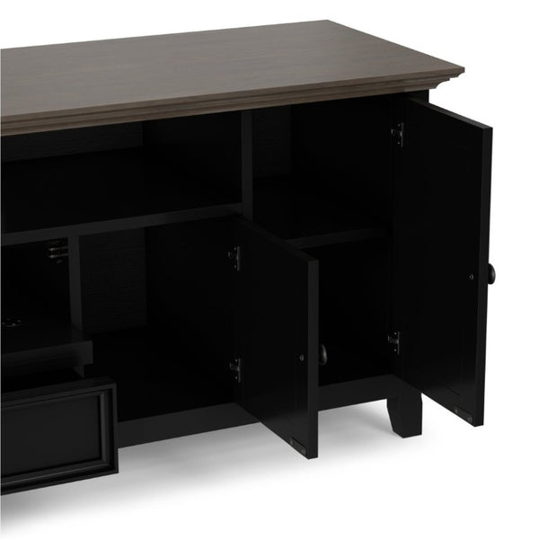 English Elm Amherst Pine Wood TV Console with Cabinet Doors and Drawers for Living Room B136P515449