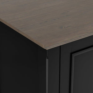English Elm Amherst Pine Wood TV Console with Cabinet Doors and Drawers for Living Room B136P515449