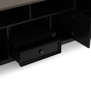 English Elm Amherst Pine Wood TV Console with Cabinet Doors and Drawers for Living Room B136P515449