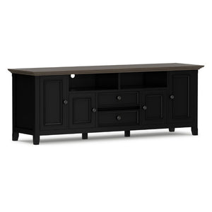 English Elm Amherst Pine Wood TV Console with Cabinet Doors and Drawers for Living Room B136P515449