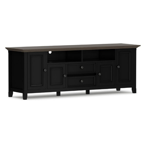 English Elm Amherst Pine Wood TV Console with Cabinet Doors and Drawers for Living Room B136P515449