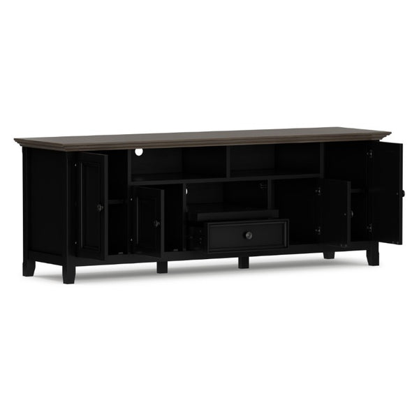 English Elm Amherst Pine Wood TV Console with Cabinet Doors and Drawers for Living Room B136P515449