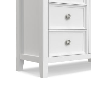 English Elm Amherst White Pine Storage Cabinet with Four Drawers and Bronze Hardware for Any Room B136P519006