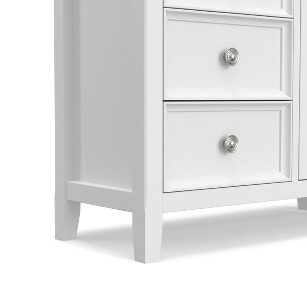 English Elm Amherst White Pine Storage Cabinet with Four Drawers and Bronze Hardware for Any Room B136P519006