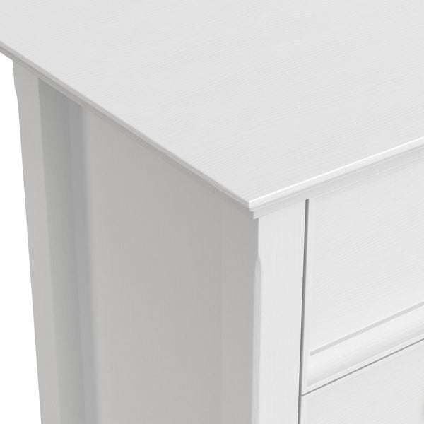 English Elm Amherst White Pine Storage Cabinet with Four Drawers and Bronze Hardware for Any Room B136P519006