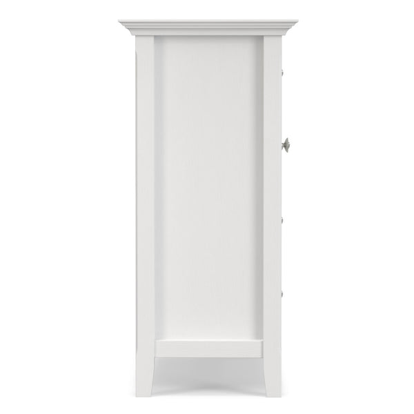 English Elm Amherst White Pine Storage Cabinet with Four Drawers and Bronze Hardware for Any Room B136P519006