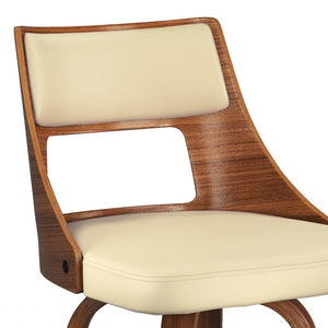 English Elm Dallyn Swivel Counterstools Set of 2 Faux Leather Seats Walnut Frame Kitchen Bar B136P529264