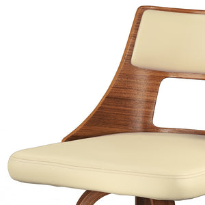 English Elm Dallyn Swivel Counterstools Set of 2 Faux Leather Seats Walnut Frame Kitchen Bar B136P529264