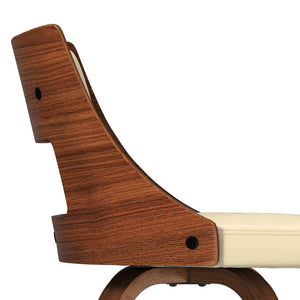 English Elm Dallyn Swivel Counterstools Set of 2 Faux Leather Seats Walnut Frame Kitchen Bar B136P529264