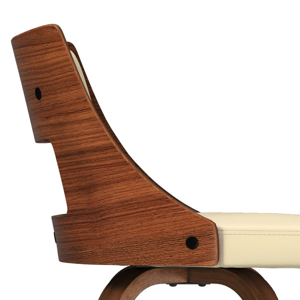 English Elm Dallyn Swivel Counterstools Set of 2 Faux Leather Seats Walnut Frame Kitchen Bar B136P529264