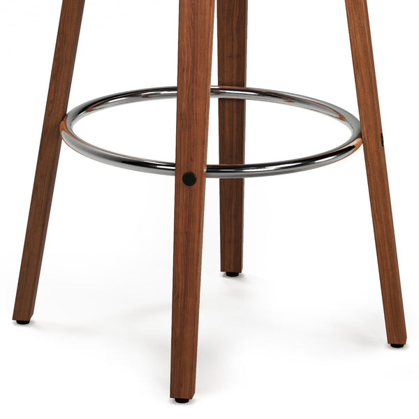 English Elm Dallyn Swivel Counterstools Set of 2 Faux Leather Seats Walnut Frame Kitchen Bar B136P529264