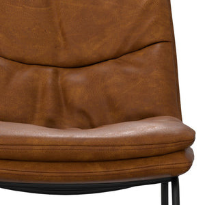 English Elm Danika Tufted Faux Leather Bar Stools Set of 2 with High Back and Iron Base B136P529268