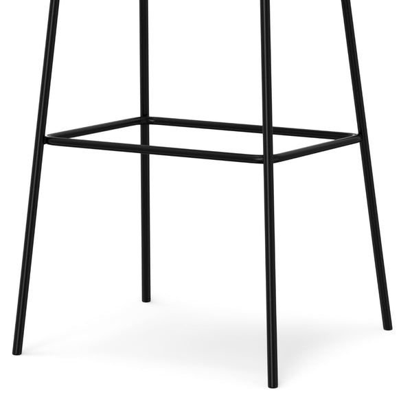 English Elm Mira Industrial Bar Stool Faux Leather Seat Matte Black Frame for Kitchen Islands B136P529270