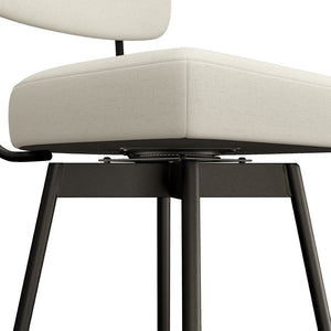 English Elm Giselle Upholstered Swivel Barstools Set of 2 with Foam Padded Seat for Kitchen Island B136P529271