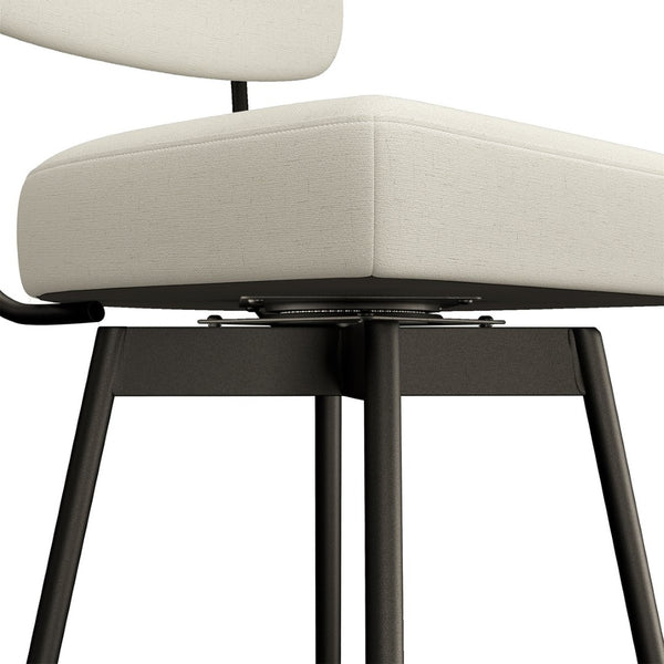 English Elm Giselle Upholstered Swivel Barstools Set of 2 with Foam Padded Seat for Kitchen Island B136P529271