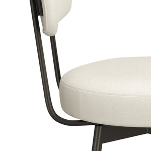 English Elm Giselle Upholstered Swivel Barstools Set of 2 with Foam Padded Seat for Kitchen Island B136P529271